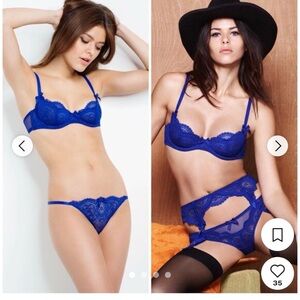 Agent Provocateur Vibrant blue Lace Garder